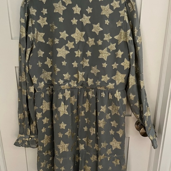 LOFT Shimmer Star Tiered Dress Size L - Picture 4 of 6